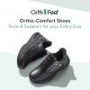 image:imageOrthofeet Womens Orthopedic Knit Roam HandsFree SneakersBlack