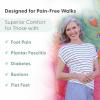 image:imageOrthofeet Womens Orthopedic Leather Stride HandsFree SneakersEcru
