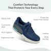 image:imageOrthofeet Womens Orthopedic Wander HandsFree Leather SlipOn Dress SneakerNavy