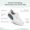 image:imageOrthofeet Womens Orthopedic Wander HandsFree Leather SlipOn Dress SneakerWhite