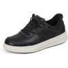image:imageOrthofeet Womens Orthopedic Wander HandsFree Leather SlipOn Dress SneakerBlack