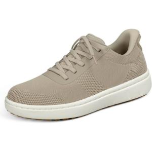 image:imageOrthofeet Womens Orthopedic Wander HandsFree Leather SlipOn Dress SneakerBeige