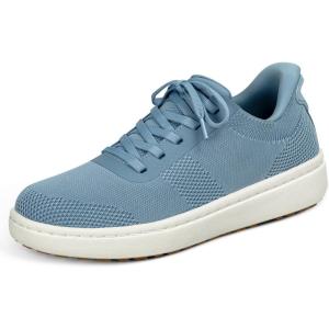 image:imageOrthofeet Womens Orthopedic Wander HandsFree Leather SlipOn Dress SneakerBlue