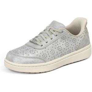image:imageOrthofeet Womens Orthopedic Wander HandsFree Leather SlipOn Dress SneakerChampagne Metallic