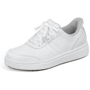 image:imageOrthofeet Womens Orthopedic Wander HandsFree Leather SlipOn Dress SneakerWhite
