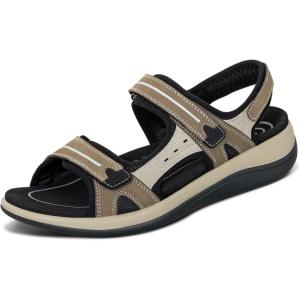 image:imageOrthofeet Womens Orthopedic Venice Adjustable Leather Sport SandalBrown