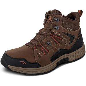 image:imageOrthofeet Mens Orthopedic Ridgewood Waterproof Leather Hiking BootBrown