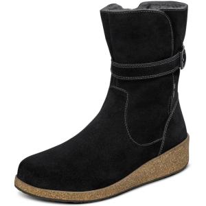 image:imageOrthofeet Womens Orthopedic Claire Faux Fur Lined Water Repellent Suede BootBlack