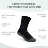 image:imageOrthofeet Extra Roomy NonBinding NonConstrictive Circulation Seam Free Black Socks 3 PackCharcoal