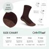 image:imageOrthofeet Extra Roomy NonBinding NonConstrictive Circulation Seam Free Black Socks 3 PackDark Brown