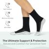 image:imageOrthofeet Extra Roomy NonBinding NonConstrictive Circulation Seam Free Socks 3 PackBlack