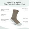 image:imageOrthofeet Extra Roomy NonBinding NonConstrictive Circulation Seam Free Socks 3 PackBrown