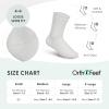 image:imageOrthofeet Extra Roomy NonBinding NonConstrictive Circulation Seam Free Socks 3 PackWhite