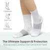 image:imageOrthofeet MidCalf Compression Sock  1825 mmHg  Ideal Support for Medical Needs Nurses Pregnancy and TravelWhite