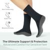 image:imageOrthofeet NonBinding NonConstrictive Circulation Seam Free Casual Dress Socks 3 PackCharcoal
