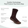 image:imageOrthofeet Padded Sole NonBinding NonConstrictive Circulation Seam Free Socks Dark Brown 3 PackDark Brown