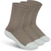 image:imageOrthofeet Extra Roomy NonBinding NonConstrictive Circulation Seam Free Socks 3 PackBrown