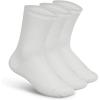 image:imageOrthofeet Extra Roomy NonBinding NonConstrictive Circulation Seam Free Socks 3 PackWhite