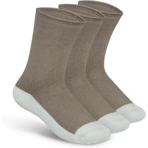 image:imageOrthofeet Extra Roomy NonBinding NonConstrictive Circulation Seam Free Socks 3 PackBrown