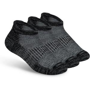 image:imageOrthofeet Low Cut NonBinding NonConstrictive Circulation Seam Free Black Socks 3 PackBlack