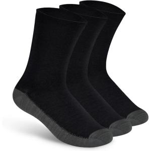 image:imageOrthofeet NonBinding NonConstrictive Circulation Seam Free Casual Dress Socks 3 PackCharcoal