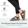 image:imageOrthofeet Womens Orthopedic Amalfi Adjustable Leather Gladiator SandalBlack