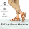 image:imageOrthofeet Womens Orthopedic Amalfi Adjustable Leather Gladiator SandalCamel