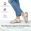image:imageOrthofeet Womens Orthopedic Amalfi Adjustable Leather Gladiator SandalSnake White