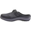 image:imageOrthofeet Womens Orthopedic Irma Adjustable Slip Resistant Leather ClogBlack