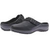image:imageOrthofeet Womens Orthopedic Irma Adjustable Slip Resistant Leather ClogBlack