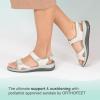 image:imageOrthofeet Womens Orthopedic Malibu Adjustable ThreeStrap SandalBone