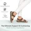 image:imageOrthofeet Womens Orthopedic Malibu Adjustable ThreeStrap SandalBrown