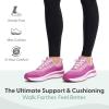 image:imageOrthofeet Womens Orthopedic Nira HandsFree WaterRepellent Walking Sneaker BlueYellow Size 5Violet
