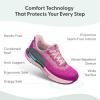 image:imageOrthofeet Womens Orthopedic Nira HandsFree WaterRepellent Walking Sneaker BlueYellow Size 5Violet