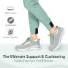 image:imageOrthofeet Womens Orthopedic Relay Max Cushion Grippy Running SneakerGreySilverMint