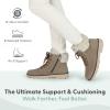 image:imageOrthofeet Womens Orthopedic Stella Faux Fur Lined Suede Lug Sole BootTaupe