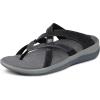 image:imageOrthofeet Womens Orthopedic Clio Adjustable SlipOn SandalBlack