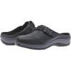 image:imageOrthofeet Womens Orthopedic Irma Adjustable Slip Resistant Leather ClogBlack