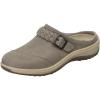 image:imageOrthofeet Womens Orthopedic Irma Adjustable Slip Resistant Leather ClogTaupe