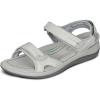 image:imageOrthofeet Womens Orthopedic Malibu Adjustable ThreeStrap SandalBone
