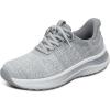 image:imageOrthofeet Womens Orthopedic Nira HandsFree WaterRepellent Walking Sneaker BlueYellow Size 5Light Grey