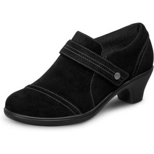 image:imageOrthofeet Womens Orthopedic Eva Adjustable Water Repellent HeelBlack Suede