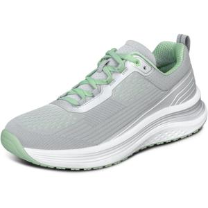 image:imageOrthofeet Womens Orthopedic Relay Max Cushion Grippy Running SneakerGreySilverMint