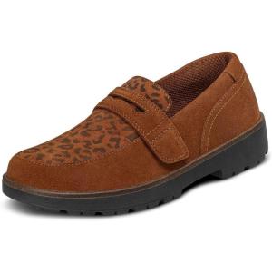 image:imageOrthofeet Womens Orthopedic Shelly WaterRepellent Suede LoaferCinnamon