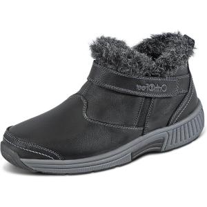 image:imageOrthofeet Womens Orthopedic Siena WaterRepellent SlipResistant Leather BootBlack