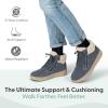 image:imageOrthofeet Womens Orthopedic Elin Water Repellent Sneaker BootSlate Grey
