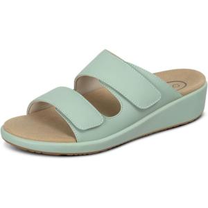 image:imageOrthofeet Womens Orthopedic Cruz Wedge Slide SandalsPistachio