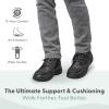 image:imageOrthofeet Mens Orthopedic Ryder SlipResistant DualZip Leather BootBlack