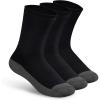 image:imageOrthofeet Extra Roomy NonBinding NonConstrictive Circulation Seam Free Black Socks 3 Pack