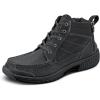 image:imageOrthofeet Mens Orthopedic Ryder SlipResistant DualZip Leather BootBlack
